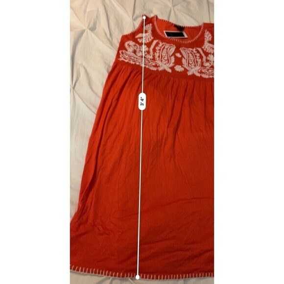 Design History Sleeveless Embroidered Dress Women’s Plus Size 2X Persimmon Tank - Picture 9 of 13